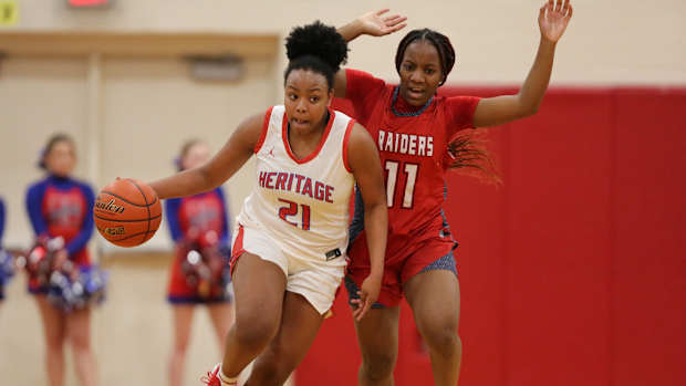 Midlothian Heritage Denton Ryan Texas girls basketball UIL 5A bi-district playoffs 021423 Brian McLean 21